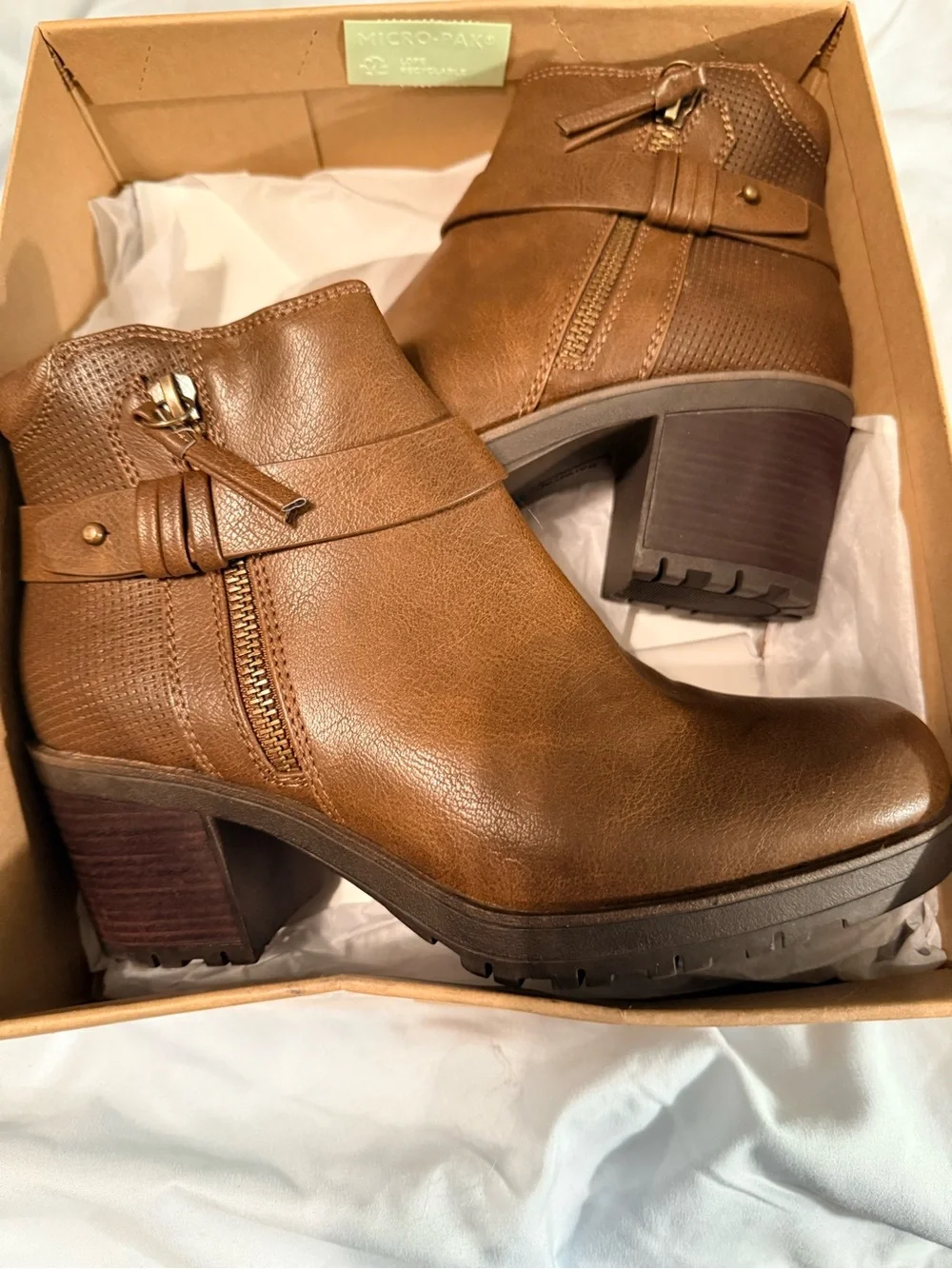 Lucky Brand Ilse Brown Ankle Boots Booties Size 6.5 New in Box